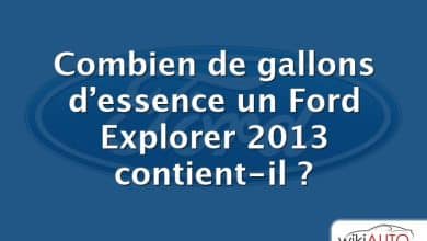 Combien de gallons d’essence un Ford Explorer 2013 contient-il ?